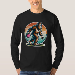 Retro Bigfoot Sasquatch Disc Golf T-shirt