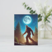 Retro Bigfoot  Sasquatch Mountains Briefkaart (Staand voorkant)