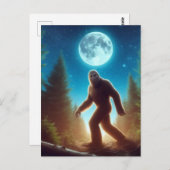 Retro Bigfoot  Sasquatch Mountains Briefkaart (Voorkant / Achterkant)