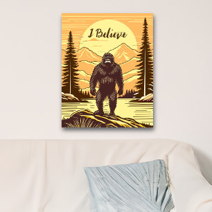 Retro Bigfoot  Sasquatchgebergte Poster