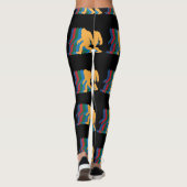 Retro Bigfoot Silhouette 70s  Leggings (Achterkant)