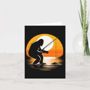 Retro Bigfoot Silhouette Sasquatch Verbergen en zo Kaart