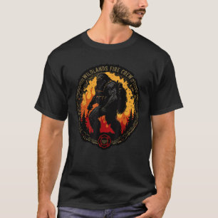 Retro Bigfoot Wildland-brandweerman Sasquatch T-shirt