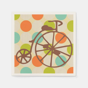 Retro Bike Cocktail Napkin Servetten