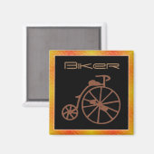 Retro Bike Magnet Magneet (Voorkant / Achterkant)