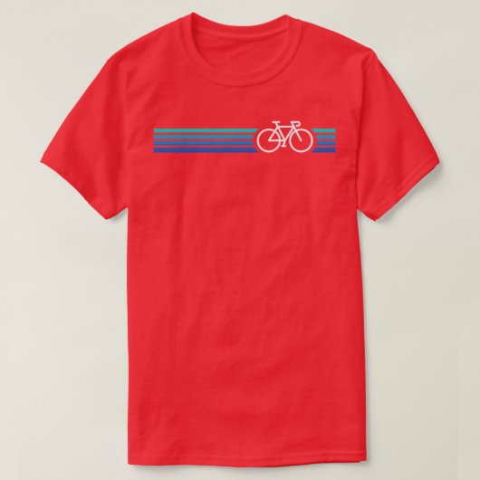Retro Biking Style Blue T-shirt (Design voorkant)