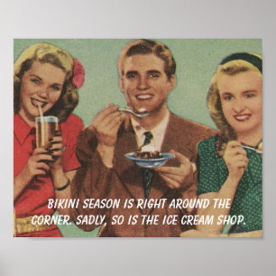 Retro - Bikini Season vs. Ice Cream, Poster