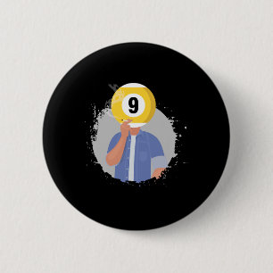 Retro Biljart Snooker Biljart 9 LL Speler Cue S Ronde Button 5,7 Cm
