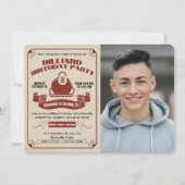 Retro Biljart verjaardagsuitnodiging Voeg je eigen Kaart (Voorkant)