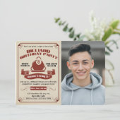 Retro Billiard Anniversaire Invitation Ajouter Vot (Debout devant)