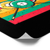 Retro Billiards Tabel 8-Ball  Pool Snooker Poster (Hoek)