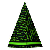 Retro Binary Code Green op Black Programmer Feesthoedjes (Achterkant)