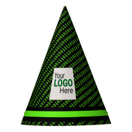 Retro Binary Code Green op Black Programmer Feesthoedjes