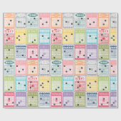 Retro Bingo Cadeaupapier (Vlak)