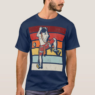 Retro binnenwand klimberbergklimmen t-shirt