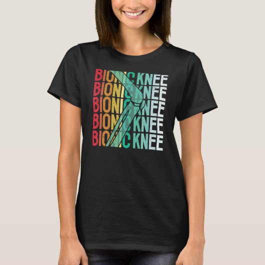 Retro Bionic Knee Surgery Replacement Survivers T-shirt (Voorkant)