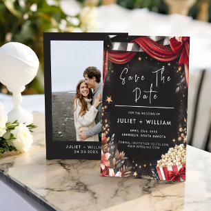 Retro bioscoopkaartje meest populaire bruiloft save the date