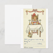 Retro Birthday Party Invitation Kaart (Voorkant / Achterkant)