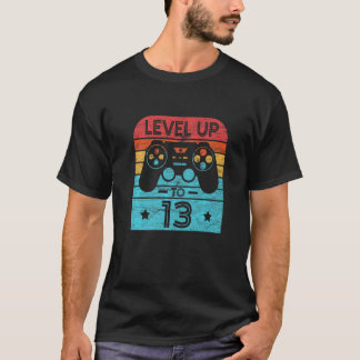 Retro Birthday Video Game 13 jaar oud gamerniveau T-shirt