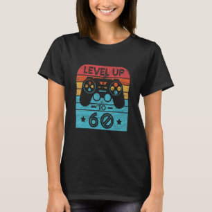 Retro Birthday Video Game 60 jaar oud gamerniveau T-shirt