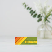 retro BISTRO Mini Visitekaartje (Staand voorkant)