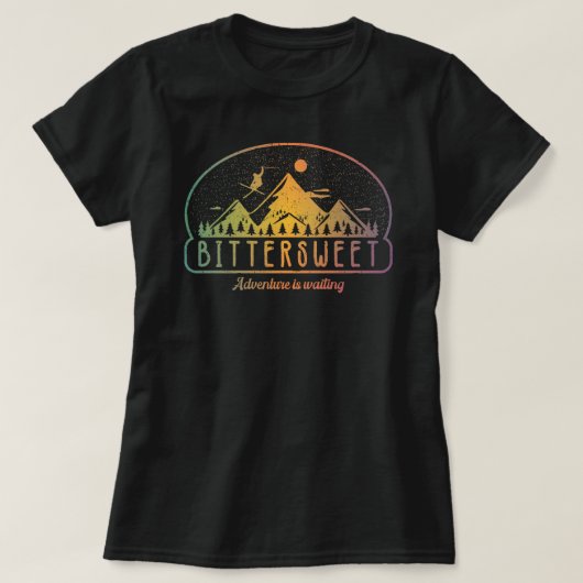Retro Bittersweet Ski T-shirt (Design voorkant)