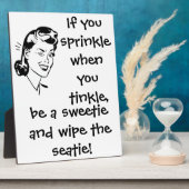 Retro Black and white toilet humor plaque Fotoplaat (Zijkant)