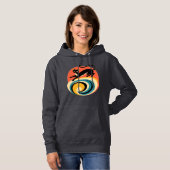 Retro Black Cat Art Hoodie (Voorkant volledig)