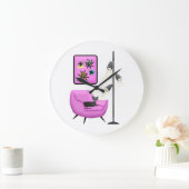 RETRO BLACK CAT CLOCK GROTE KLOK (Huis)