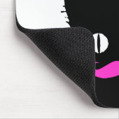 RETRO BLACK CAT FUNNY PINK MUSTACHE MUISMAT (Hoek)