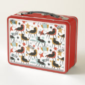 Retro Black Cat in Atomic MCM Metal Lunch Box (Dos)