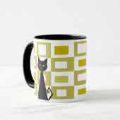 Retro Black Cat Mok (Voorkant links)