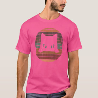 Retro Black Cat Retro Style Cats T-shirt