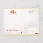Retro Black Cat with Jack O' Lantern Briefkaart (Achterkant)
