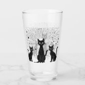 Retro Black Cats Atomic Starburst Mid Century Glas (Achterkant)