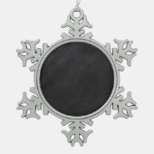 Retro Black Chalkboard textuur Tin Sneeuwvlok Ornament (Voorkant)