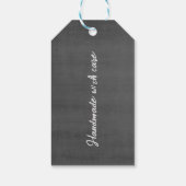Retro Black Chalkboard Uw privé-label Cadeaulabel (Achterkant)