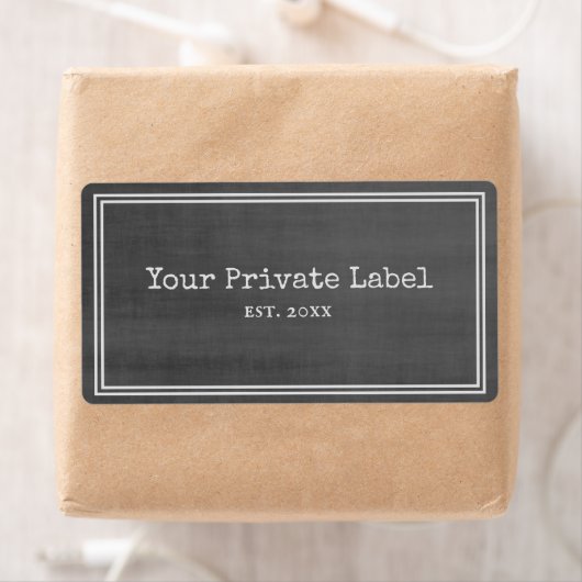 Retro Black Chalkboard Uw Stickers voor privé-labe (Insitu)