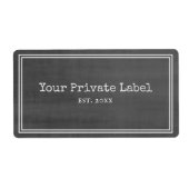 Retro Black Chalkboard Uw Stickers voor privé-labe (Voorkant)