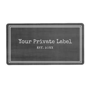 Retro Black Chalkboard Uw Stickers voor privé-labe