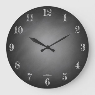 Retro Black Chalkboard Vignette Grote Klok