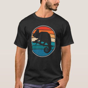 Retro Black Chameleons  Style Cute Chameleo T-shirt