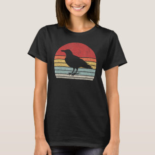 Retro Black Crow Raven Bird T-shirt