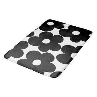 Retro Black Daisies #1 #decor #art Badmat