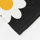 Retro Black Daisy 70's Hippie Custom Name Fleece Deken (Hoek)
