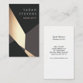 Retro Black en Gold Art Deco Abstract Visitekaartje (Voorkant / Achterkant)