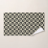 Retro Black en Tan Pattern Bad Handdoek (Handdoek)