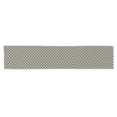 Retro Black en Tan Pattern Korte Tafelloper (Horizontaal)
