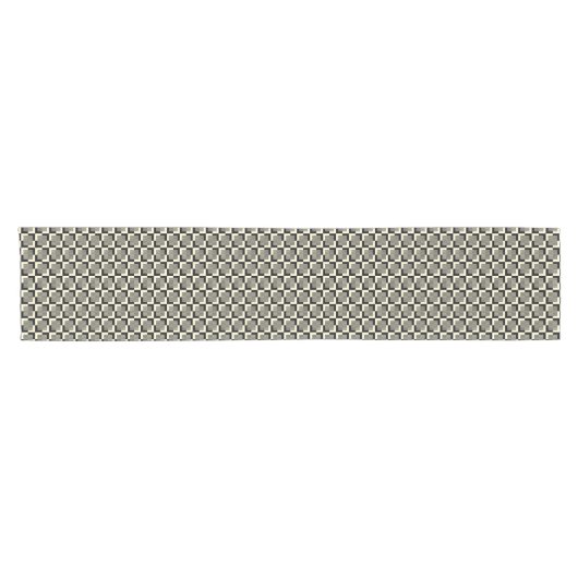 Retro Black en Tan Pattern Korte Tafelloper (Horizontaal)