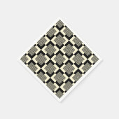 Retro Black en Tan Pattern Servet (Hoek)